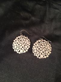 Silver Splatter Earrings //269